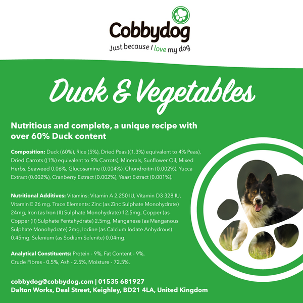 Duck and Vegetable tray  450g - Pack of 10